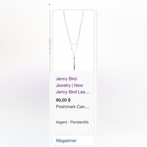 Jenny bird silver necklace